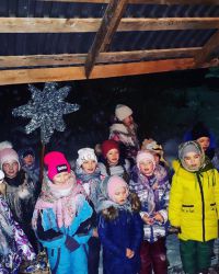 Коляда на кануне Рождества в поселке Песочное