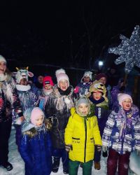 Коляда на кануне Рождества в поселке Песочное